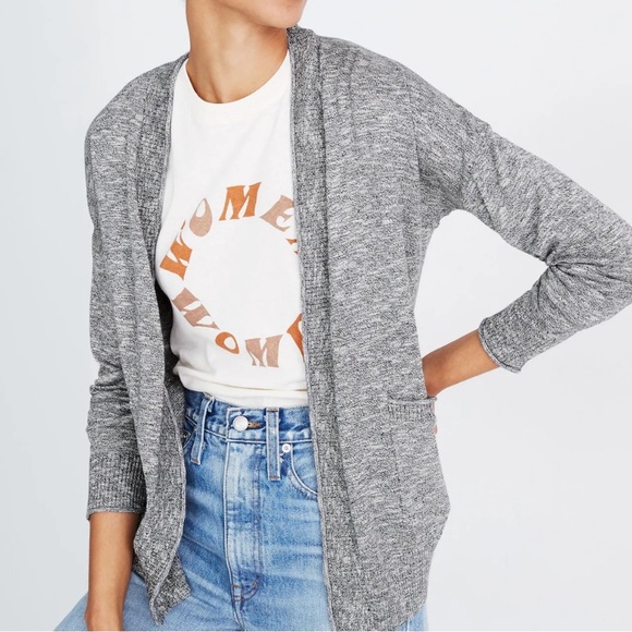 Madewell Heathered Gray Open Cardigan - Picture 1 of 9